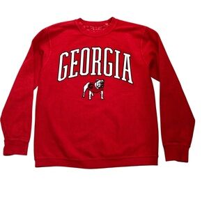 Royce Apparel Pressbox University of Georgia Red Sweatshirt Size S